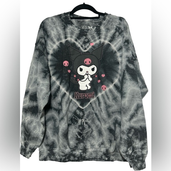 Sanrio Tops - Sanrio Kuromi Heart Tie-Dye Women's Crewneck Size Large